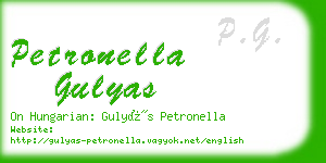 petronella gulyas business card